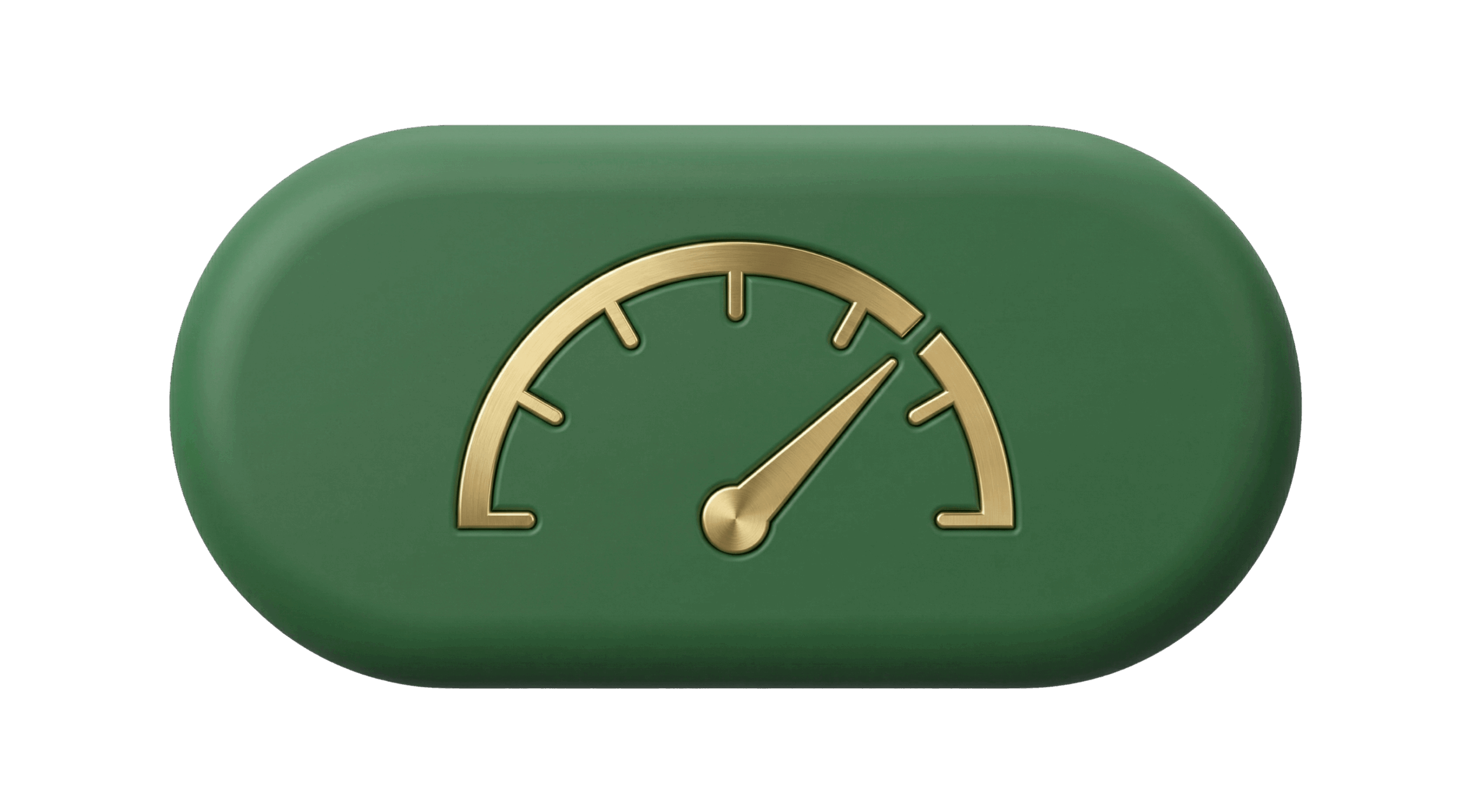 Gold bar chart on green pill icon, representing measurable educational Impact